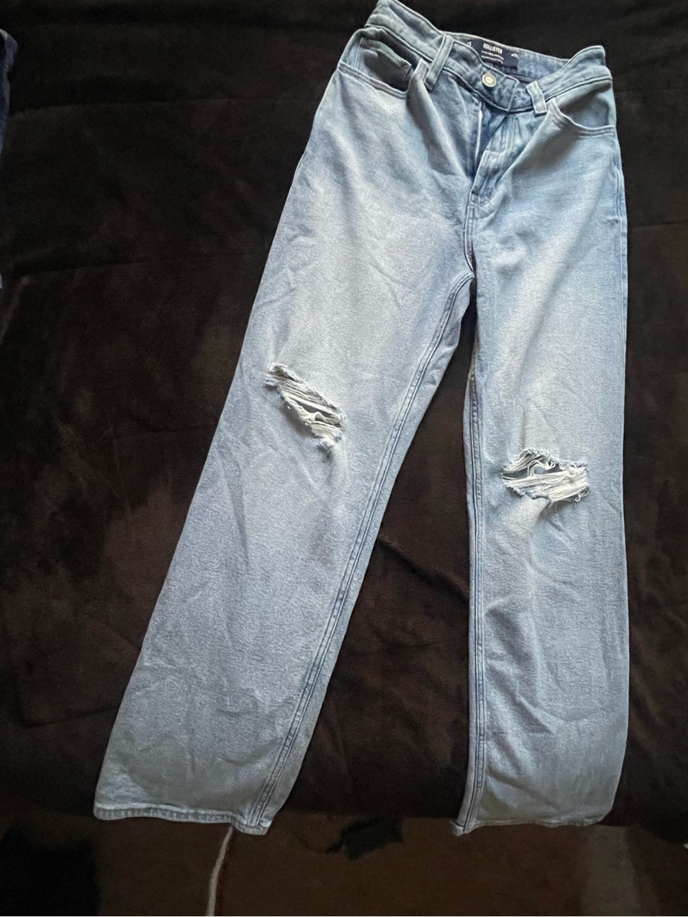 Hollister Light Blue Relaxed Distressed Jeans